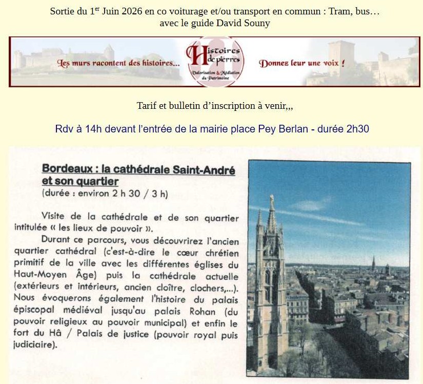 Bulletin d'inscription à venir